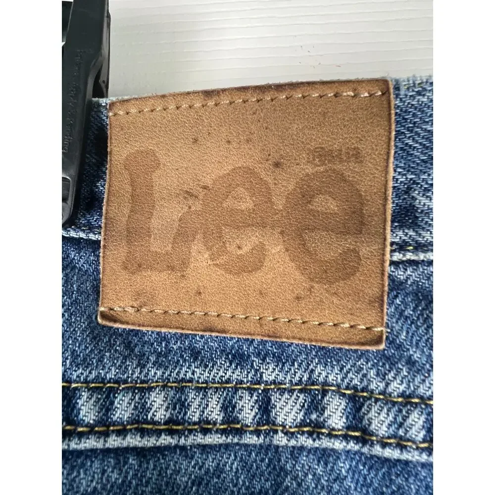 Vtg Lee Straight Leg Jeans‎ Mens 36 x 31 Blue Denim Medium Wash Fading